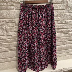 J Crew x Liberty floral chiffon midi skirt